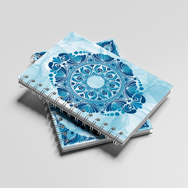 Mandala Notebook (double face) 2 2notebook mockup