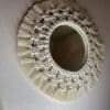 Macrame rope round mirror