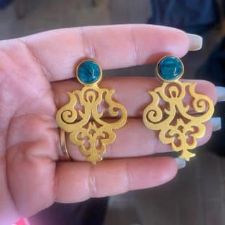 حلق مطلي دهب عيار ١٨