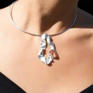 Handmade Sterling Matte Silver Pendant Code (828)