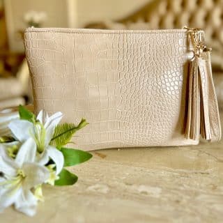 Crocova Sand clutch