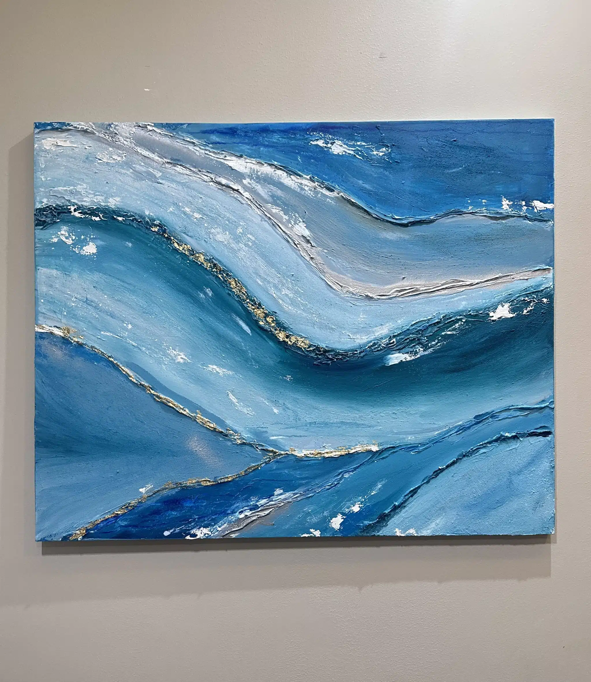 Seven Seas 3 Painting,art,canvas,blue