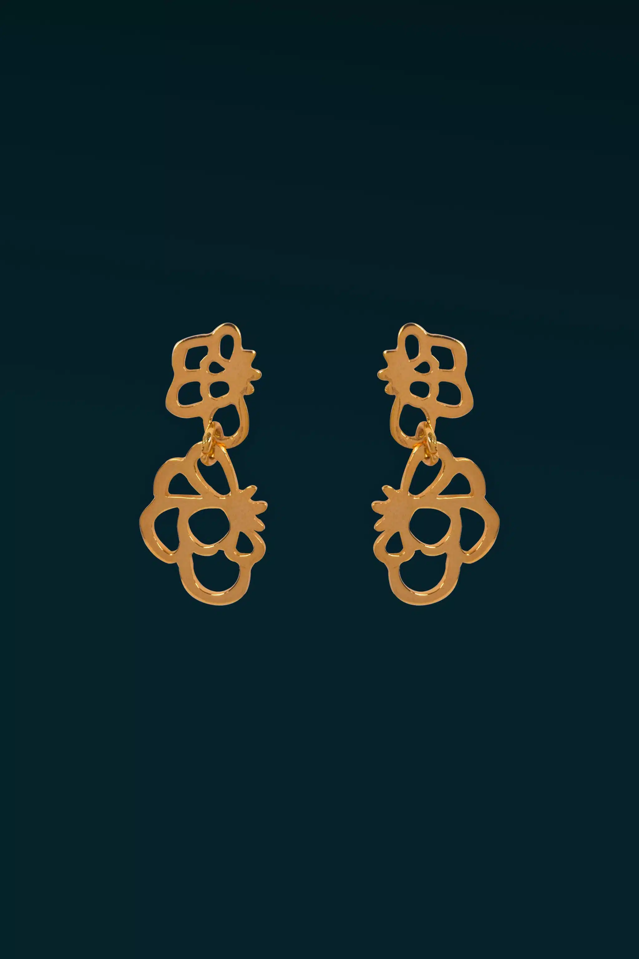 Lavinia Earrings 3 Gold plated silver earrings