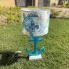 Anchor Side Lamp with Sea Turtle Chapeau