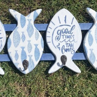 Coastal Blue Fish Hanger