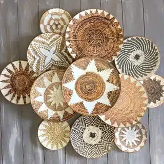 "Sun Boho Baskets" Wall Plates Collection