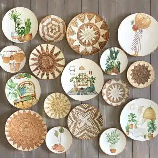 Mix "Sun Boho Baskets" & "Boho Corner" Wall Plates