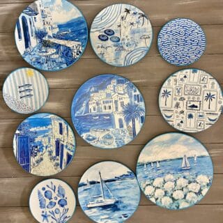 "Blue Island" Wall Plates Collection