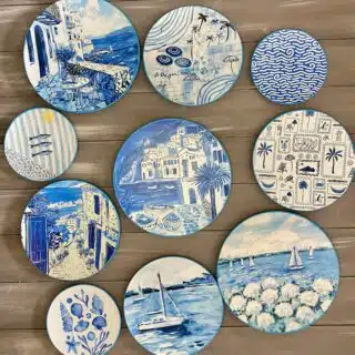 "Blue Island" Wall Plates Collection