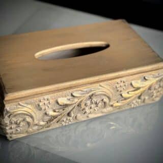 Golden tissue box