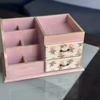 Pink makeup organize decoupage