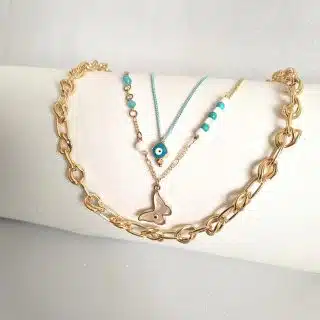 سيت ٣ سلاسل منفصلة طلاء. دهب