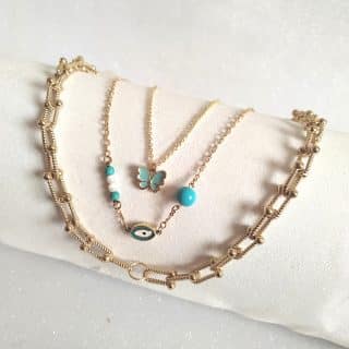 سيت ٣ سلاسل منفصلة طلاء. دهب