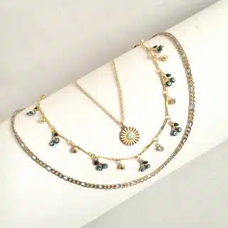 سيت مكون. من.٣ سلاسل. طلاءدهب