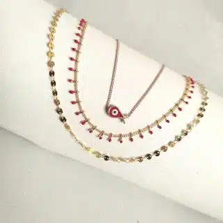 سيت مكون. من.٣ سلاسل. طلاءدهب