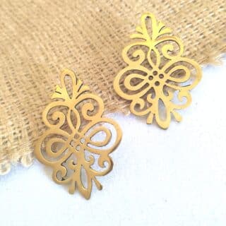 حلق. من النحاس المطلي. دهب.