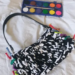 Paint splash shoulder bag