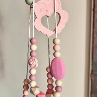 Teething beads, safe silicone beads necklaces. Sold separately.