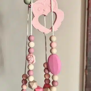 Teething beads, safe silicone beads necklaces. Sold separately.