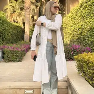 White dress/cardigan