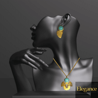 Handmade Turquoise Lotus set for women