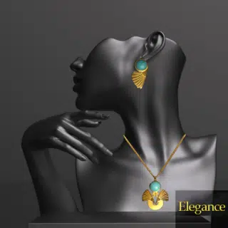 Handmade Turquoise Lotus set for women