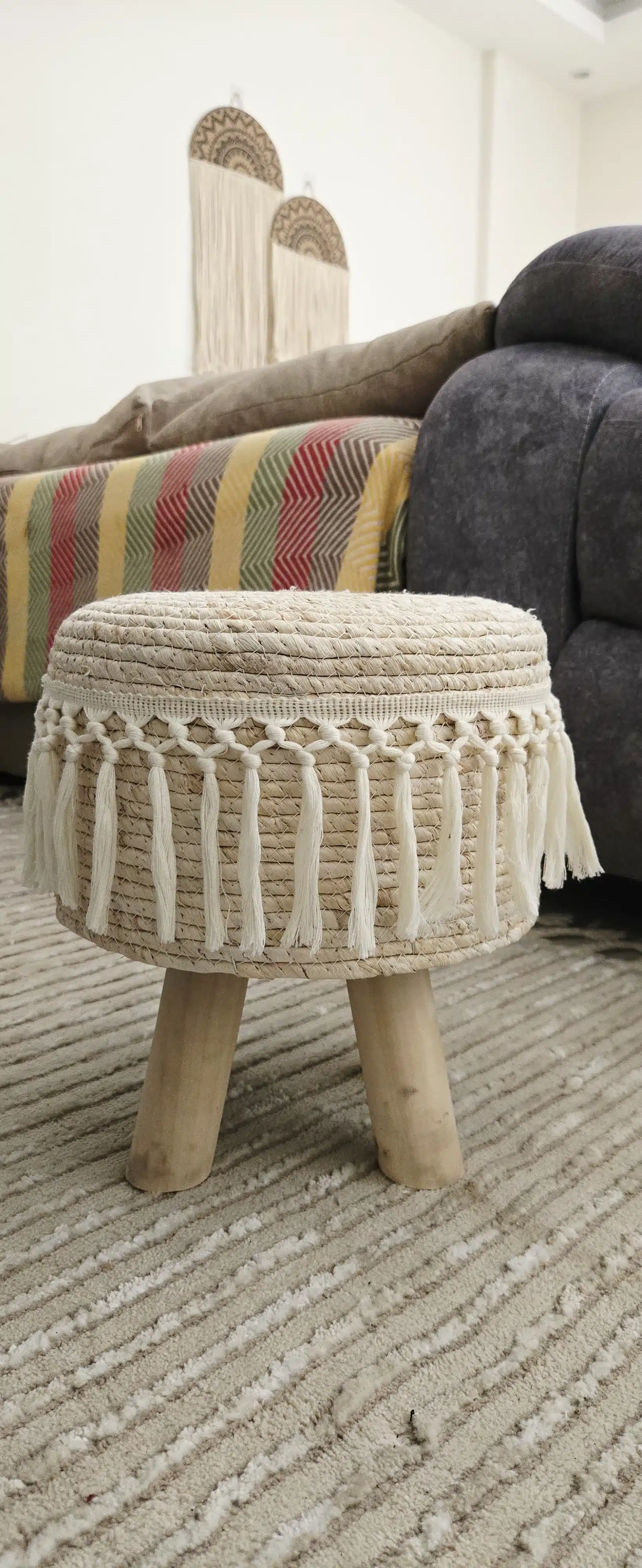 Natural Seagrass Pouffe - cozy chair 2 Natural Seagrass Pouffe 02 scaled