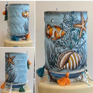 Dispenser cover hand painted