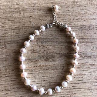 925 Silver Pink Pearl bracelet