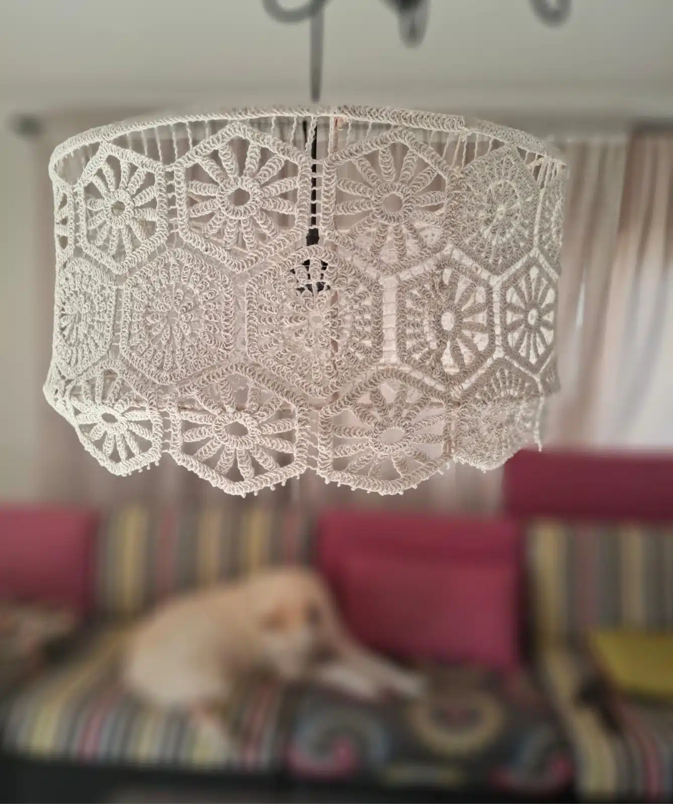 Vintage Bloom Crochet Lampshade 1 Vintage Bloom Crochet Lampshade