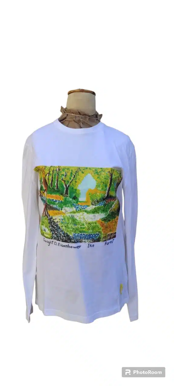 Handpainted t-shirt-dwight D.Eisenhower 2 WhatsApp Image 2025 05 08 at 11.06.10 AM 2