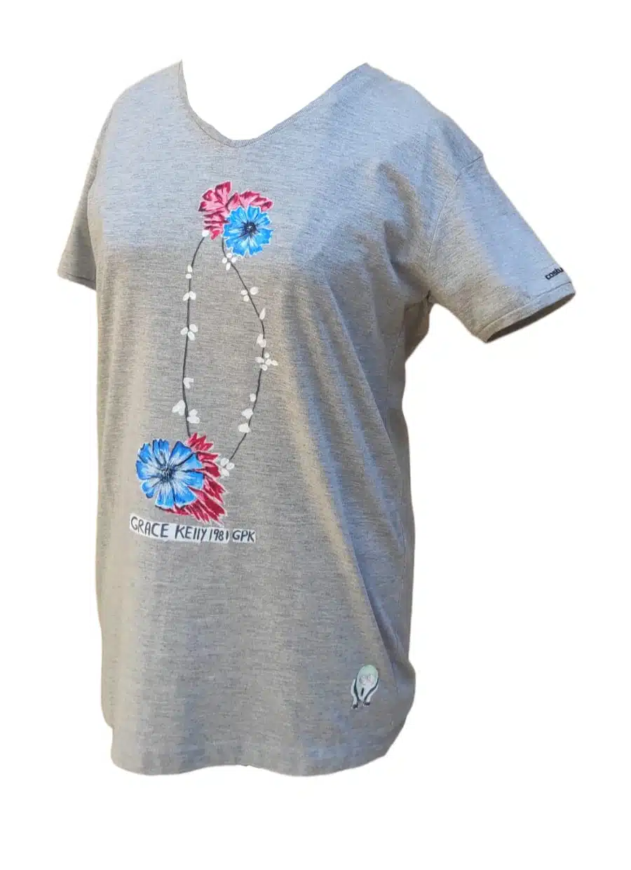 Handpainted t-shirt-grace kelly 2 WhatsApp Image 2025 05 08 at 11.06.10 AM