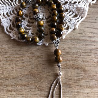 925 Silver Tiger Eye Rosary