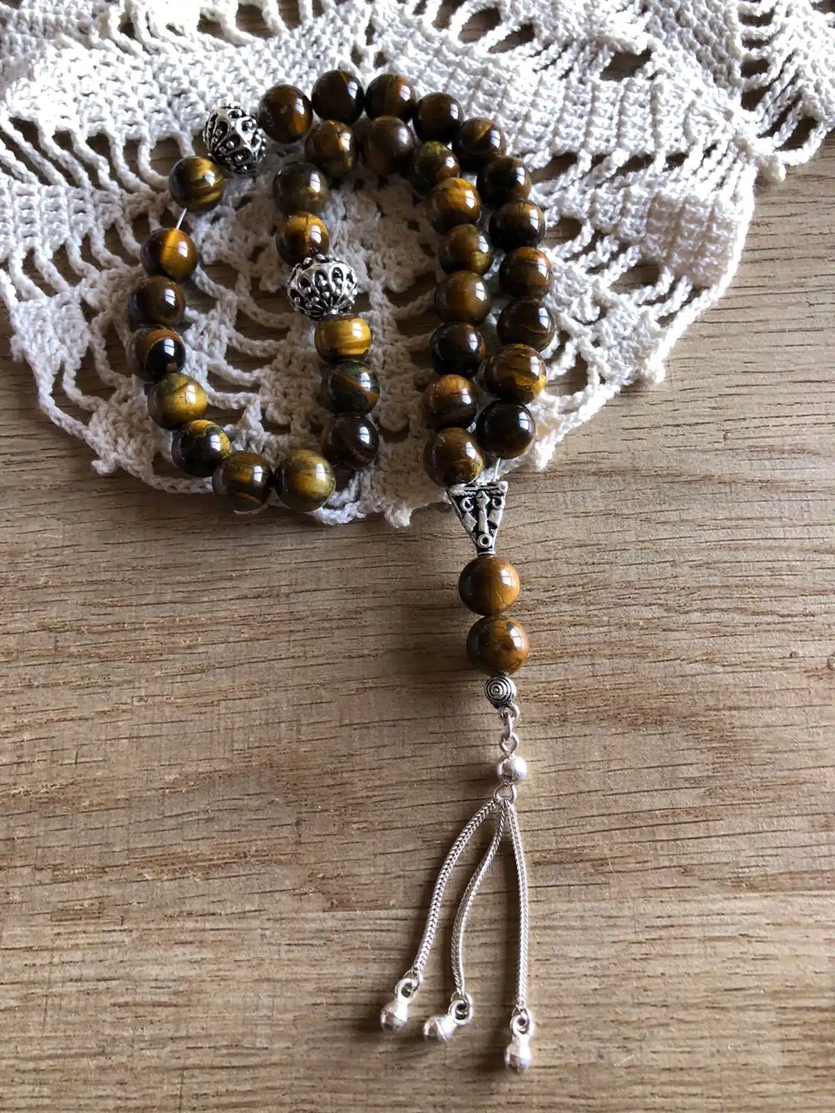 925 Silver Tiger Eye Rosary 1 925 Silver Tiger Eye Rosary