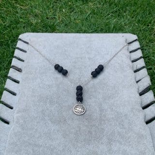 Handmade 925 Silver Lava Stone Necklace