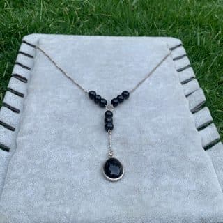 Handmade 925 Silver Onyx Necklace