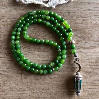 Handmade Original Silver 99-Bead Jade Rosary