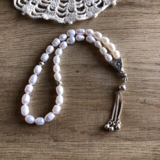 Handmade 925 Silver Freshwater Pearl Rosary