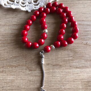 Handmade 925 Silver Red Chalcodanite Rosary