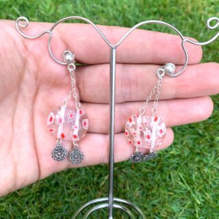 Handmade 925 Silver Murano Glass Earrings