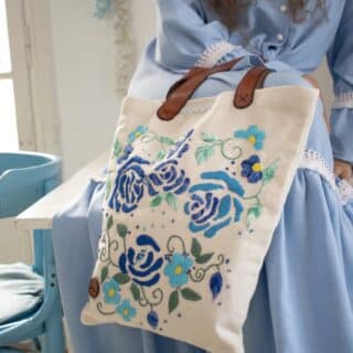 “Blue Bloom Tote”