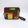 Patchwork genuine leather bag.