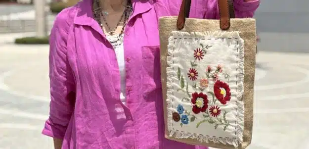 Floral Frame Tote 1 Floral Frame Tote