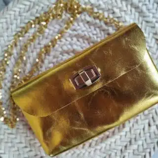 Gold bag ( leather)