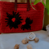Raffia red bag
