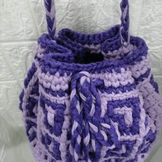 mosaic crochet bag