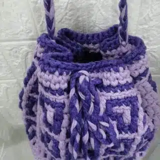 mosaic crochet bag