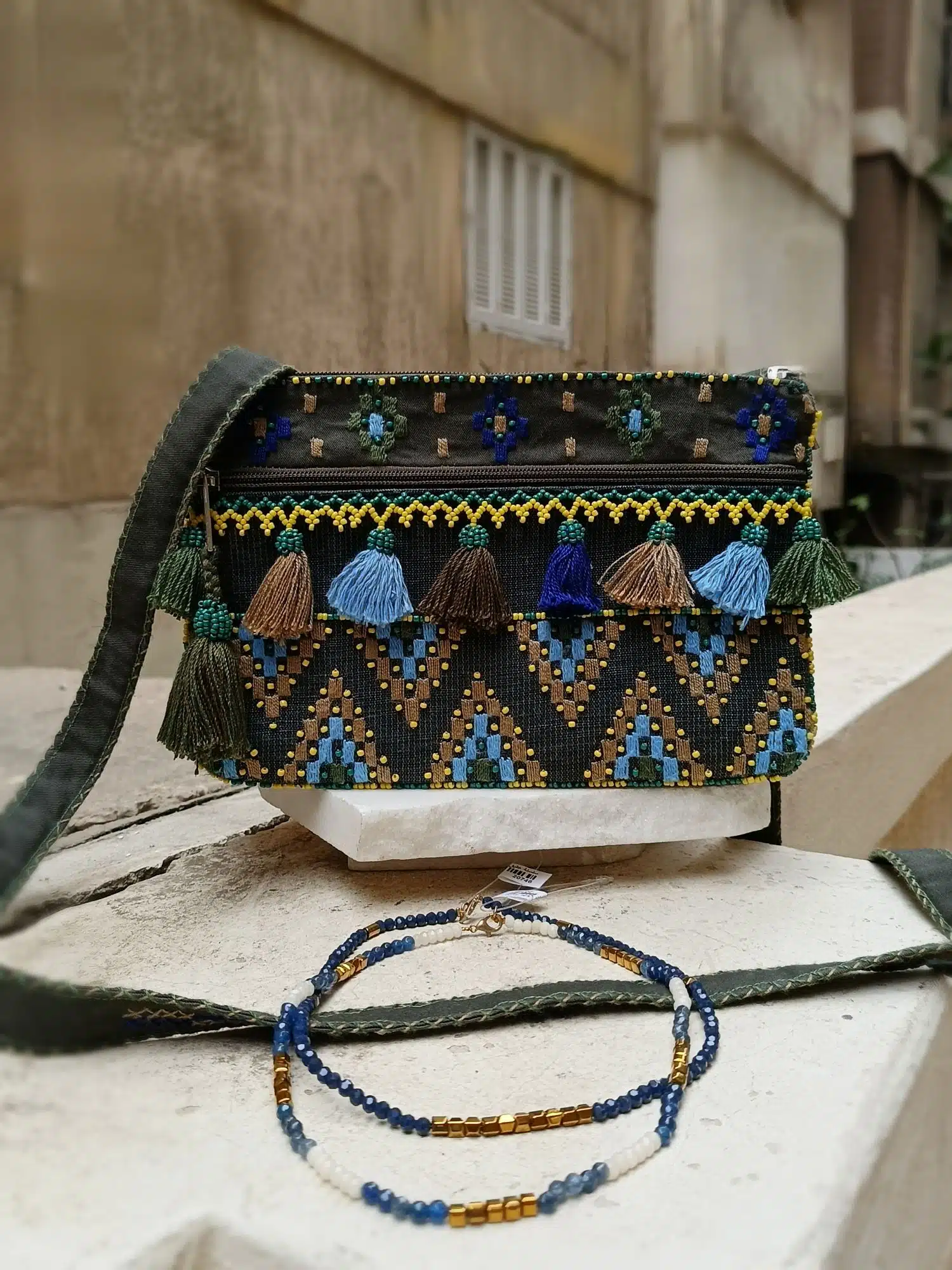 شنطة كروس مستطيلة تطريز جنوب سيناء 1 شنطة كروس مستطيلة تطريز جنوب سيناء