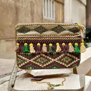 شنطة كروس مستطيلة تطريز جنوب سيناء