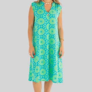 blue/green short dress